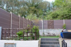 Walnut In Existing Concrete Posts